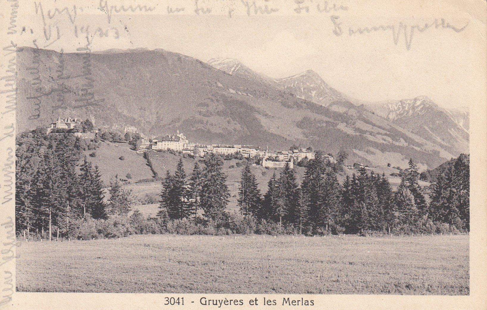 Cartoline postali: Gruyères 1923 – Usato da Bürglen TG venduto da StampGraf
