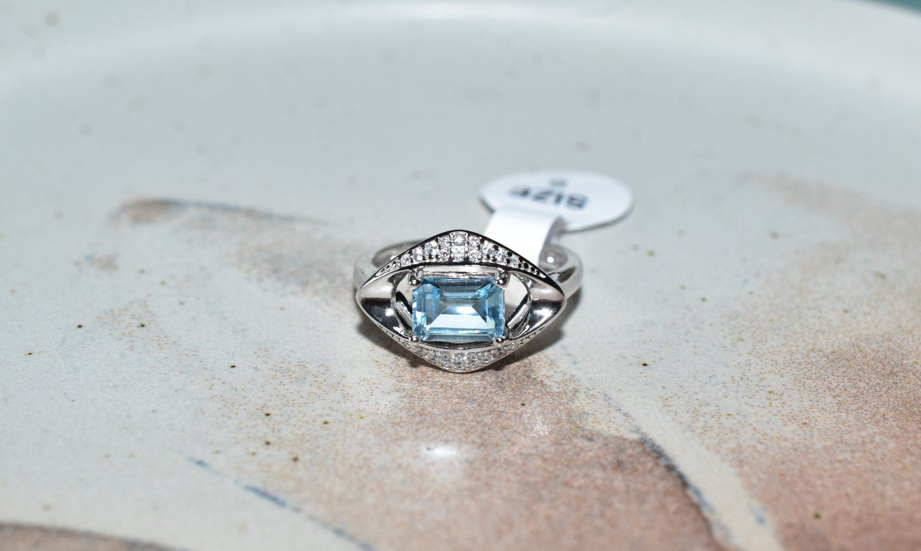 Anelli: Damen Ring mit Topas aus Silber, Gr.6 – Nuovo e nell'imballaggio originale da Laufen venduto da flowerfan 2