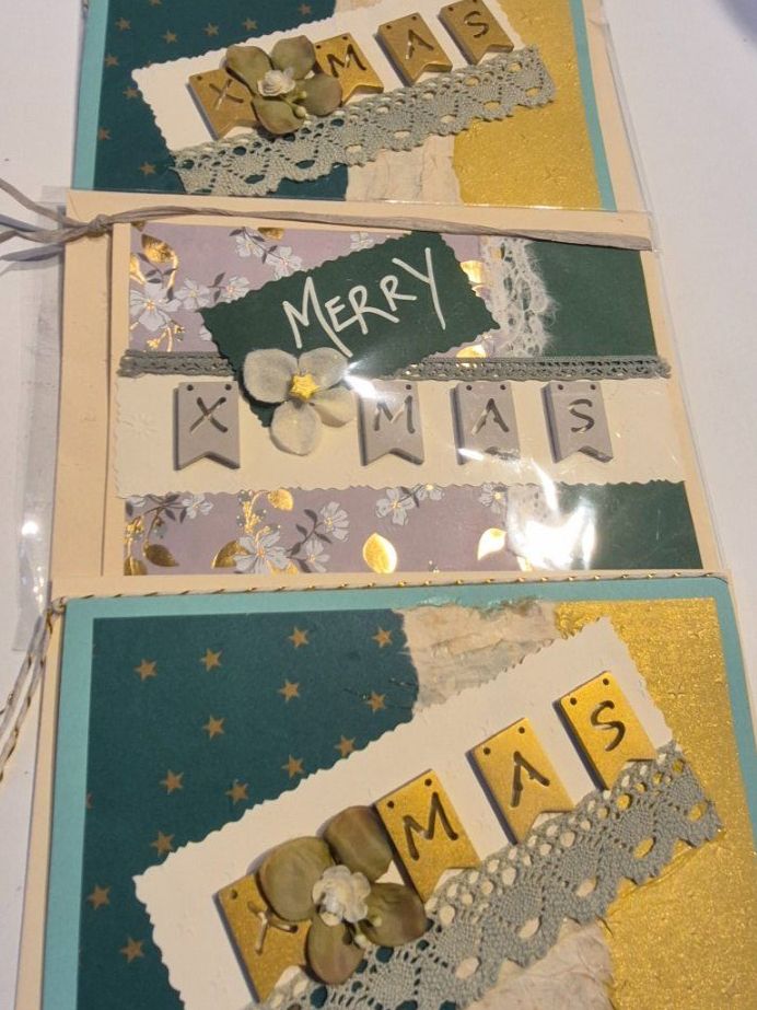 Cartes: 3er SET, Weihnachtskarten mit X-MAS Buchstaben – Neuf avec emballage d'origine à Nottwil par echtMOMO 1