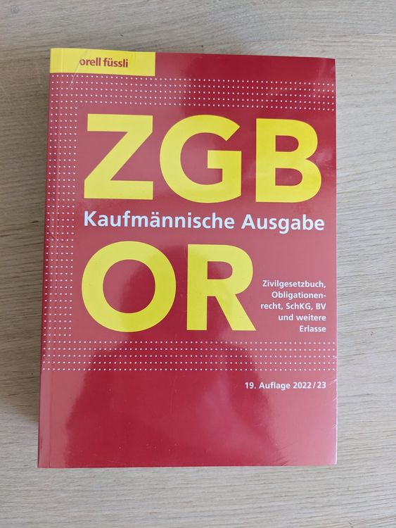 ZGB OR, kaufmännische Ausgabe, 19. Auflage Kaufen auf Ricardo