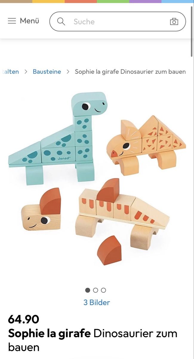 Janod Spielzeuge: Janod Dinosaur Building Blocks Set – Gebraucht aus Zumikon von Arend 1