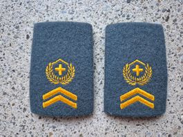 Gradabzeichen Patten Set Feldweibel Militärpolizei