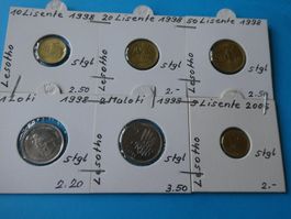 Lesotho 1998-2006, Konvolut alte Münzen stgl