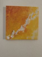 Abstraktes Bild gelb orange mit Struktur