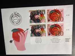 4er Block EUROPA 2022 Mythen + Sagen AT 5.5.22 Vollstempel