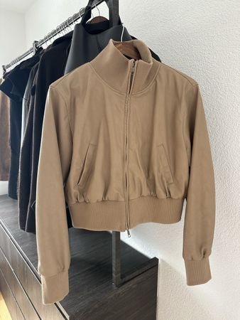 Jacke Zara beige Kunstleder Grösse XL guter Zustand