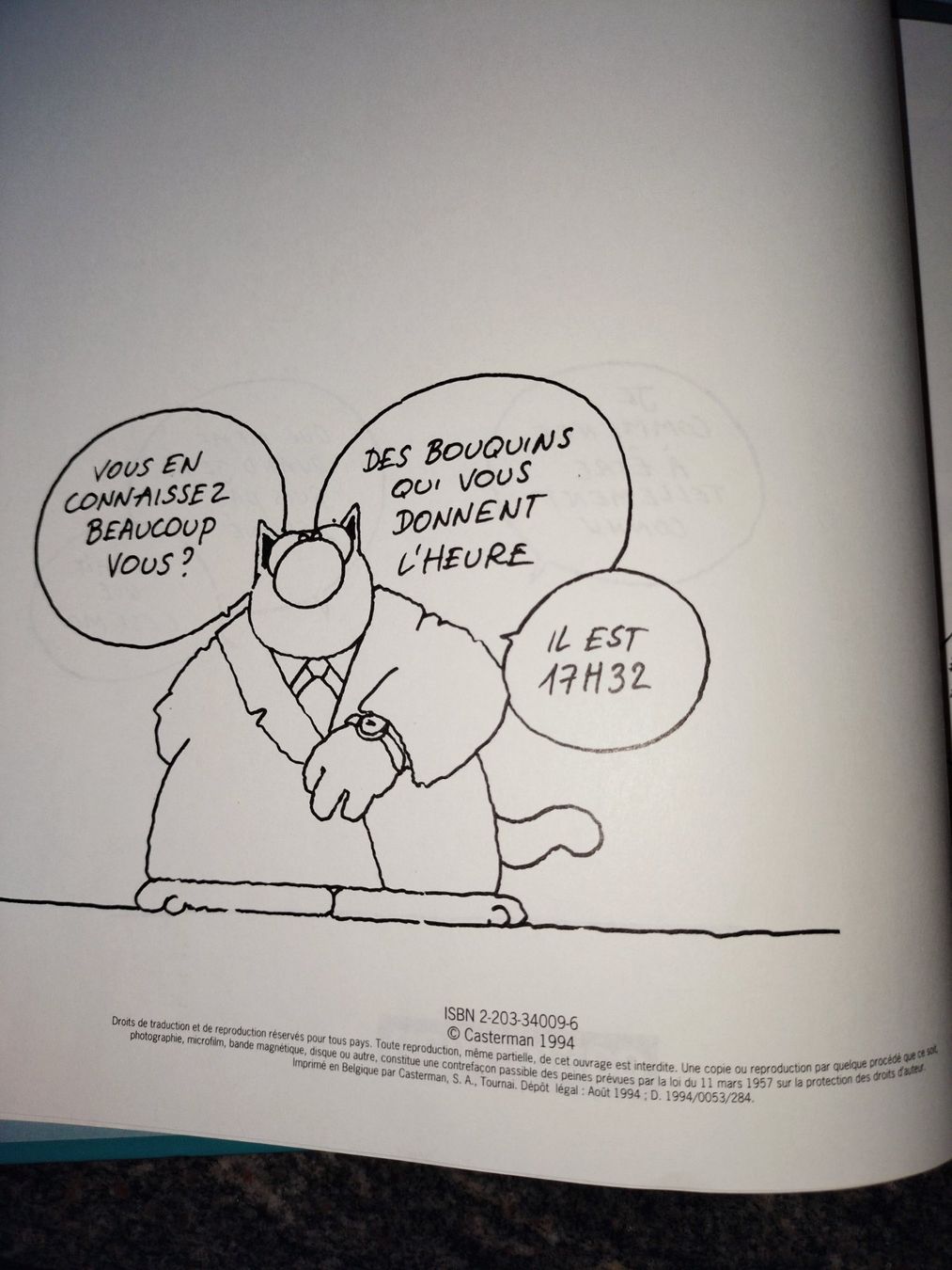 Fumetti: Le Chat / Le Meilleur du Chat EO 1994 TBE – Usato da Cortaillod venduto da rozinna 2