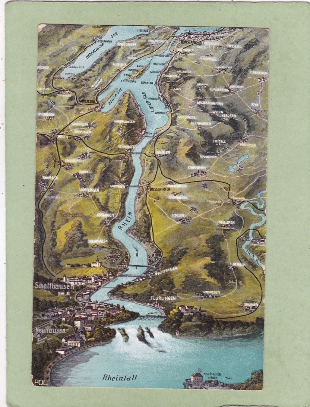 Ansichtskarten: Rheinfall Schaffhausen 1917 – Gebraucht aus Herisau von Lisegrat2008