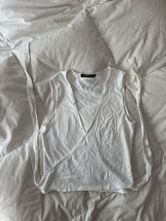 Haut Brandy Melville blanc à nouer taille unique