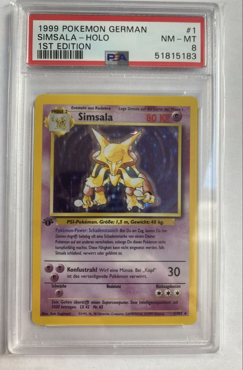 Pokémon Sammelbilder & Trading cards: Psa Base Set Simsala – Neu (gemäss Beschreibung) aus Herznach von Terratemptrop