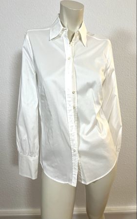 René Lezard Bluse, Gr. 34, weiss, neuwertig, zeitlos!