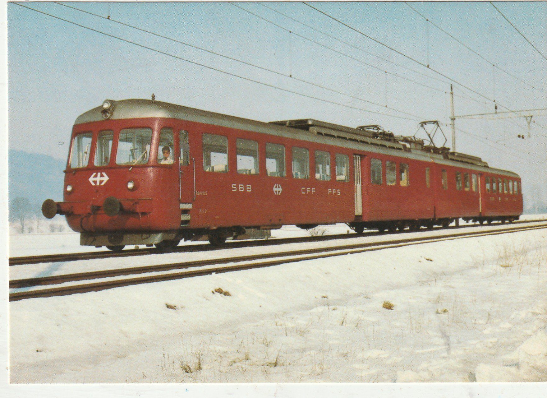 Cartoline postali: SBB Roter Pfeil gebaut 1953 – Usato da Lumbrein venduto da made02