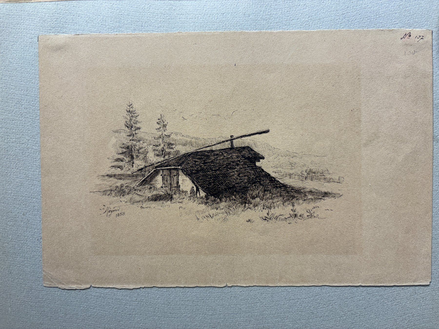 Tableaux: Dessin original de Joseph Mégard, 1888 – D'occasion à Genève par aic_p8ld 4