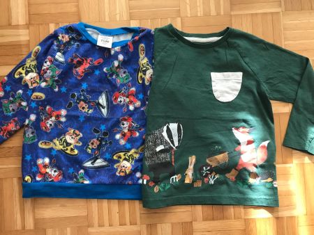 2 Shirts Waldtiere + Paw Patrol Grösse 104/110-Porto 3.40