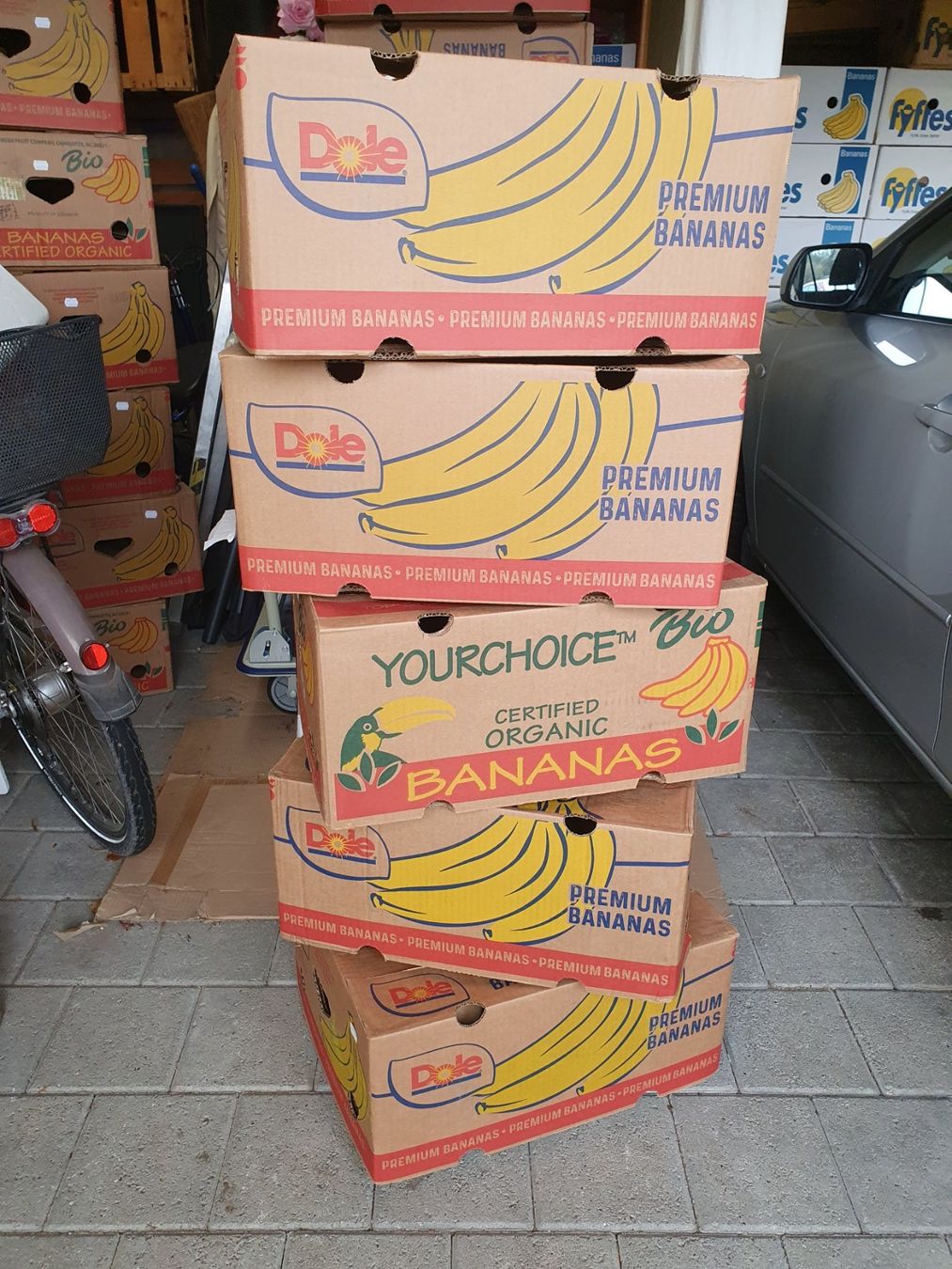 Kartons: Bananenschachteln 5 Stück – Gebraucht aus Eschenbach SG von microedi