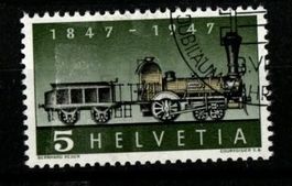 1947 - 100 Jahre Schweiz. Eisenbahnen / Dampflokomotive