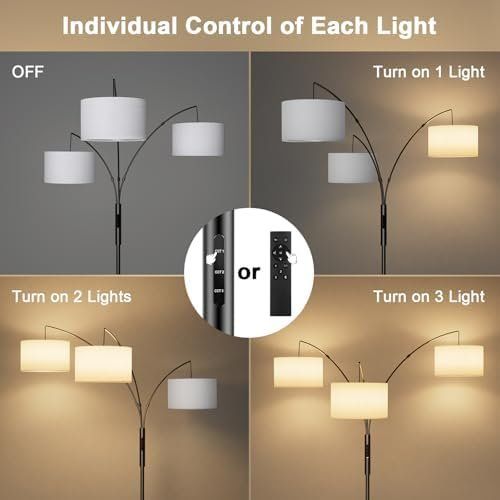 Lampes: 36W Bogenlampe Stehlampe mit Weiss Stoffschirm – Neuf avec emballage d'origine à Hundwil par Stallone6 4