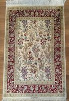 Wunderschönen Perserteppich,100%Seide Qom 147x96.cm