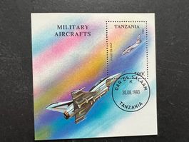 Tazania 1993 Militärjet Block gest.  (E224)