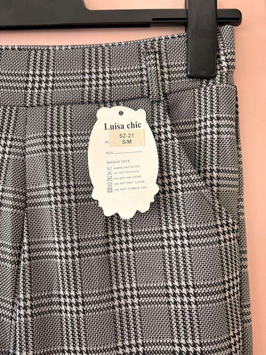Pantaloni: Pantaloni a quadri grigi  – Nuovo (secondo la descrizione) da S. Antonino venduto da FedeKikka88 2