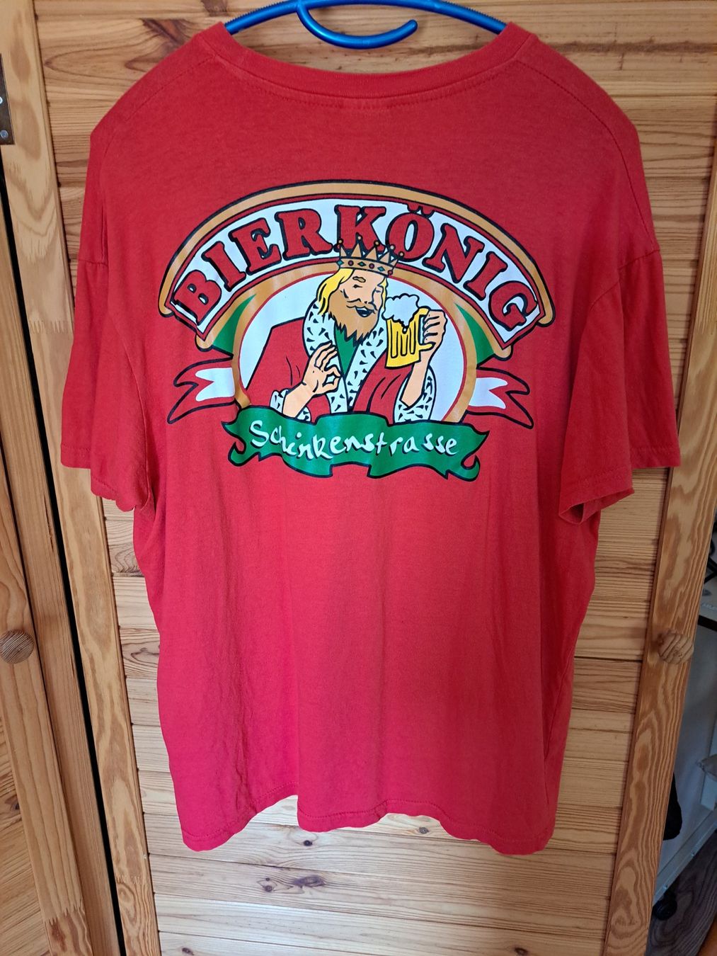 T-shirt: Herren T-Shirt rot, Bierkönig – Usato da Rafz venduto da MuriFinn 1