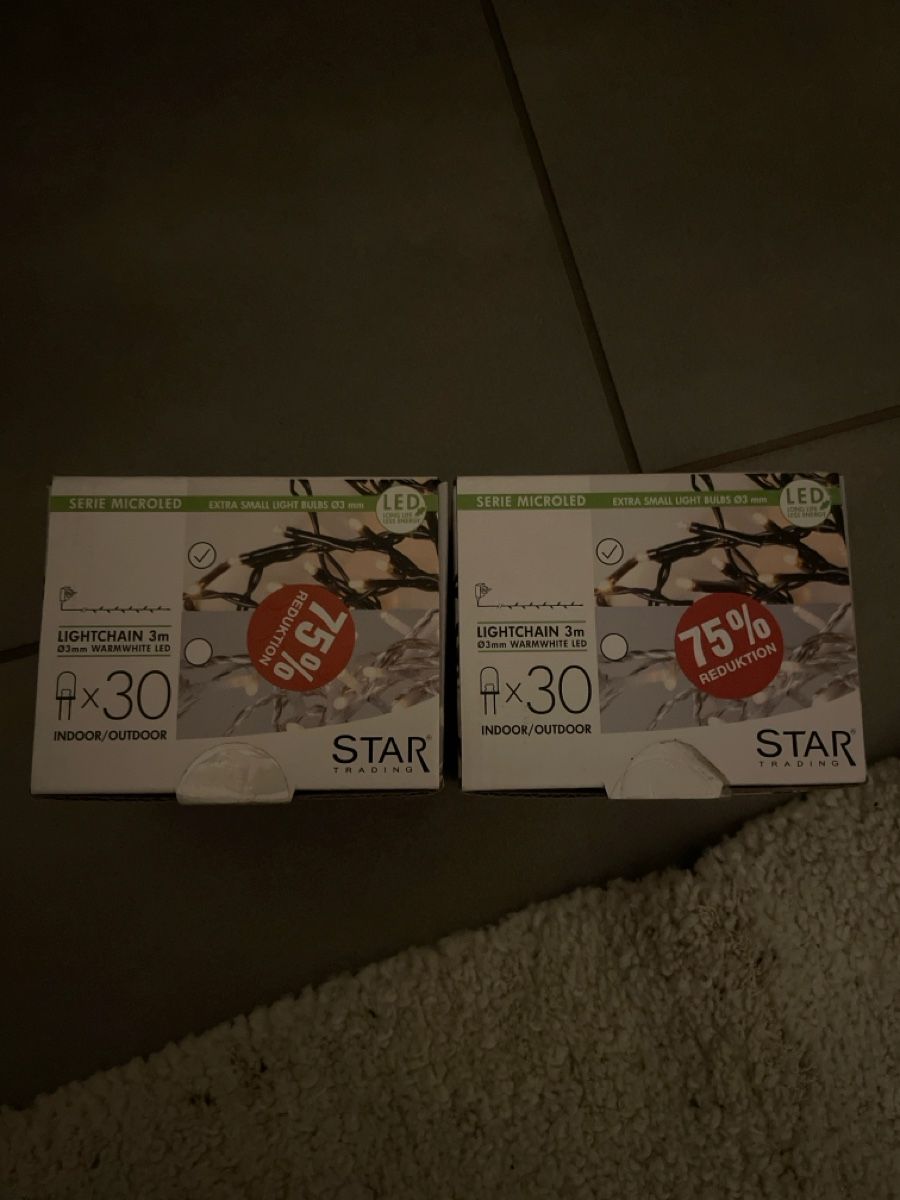 Migros Ghirlande e barre luminose: 2x Micro Lichterkette 3m, 30 LED, Warmweiss, Neu! – Nuovo (secondo la descrizione) da Wil SG venduto da Wanessamoccia17