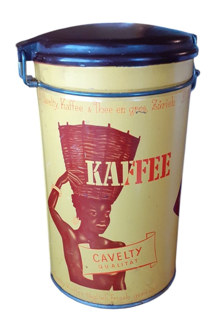 Barattoli: Blechdose antik Kaffee Cavelty Zürich – Usato da Mörschwil venduto da antiksalon 1