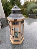 Laterne Holz Metall Glas Vintage Optik gebraucht