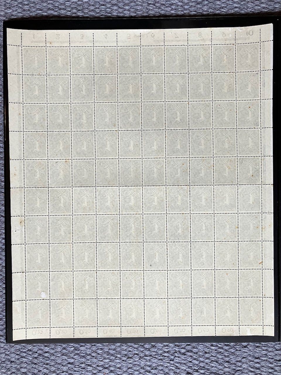 Tutti i francobolli: BRD - Bogen 1 Pfennig fluoreszierend mit Sonderstempel – Usato da Nesslau venduto da zueri6 2