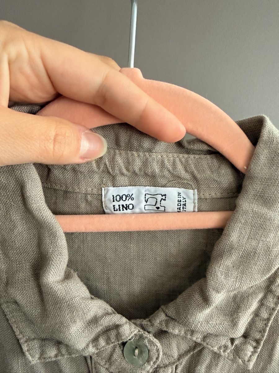 Camicette: 100% Leinenbluse, onesize, taupe – Nuovo (secondo la descrizione) da Muolen venduto da ginmelz 2