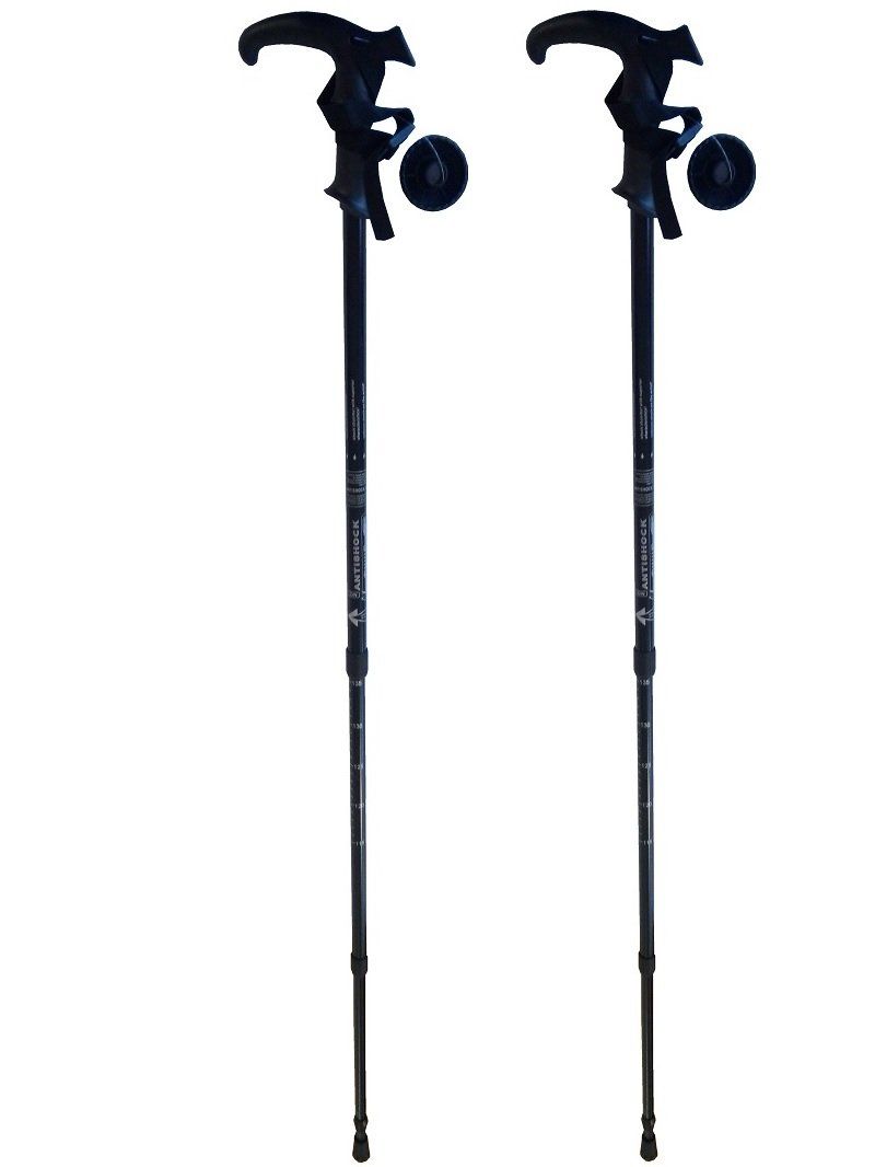 Bastoncini da trekking: 2er Set Wanderstöcke bis 130 cm - Schwarz – Nuovo e nell'imballaggio originale da Werdenberg venduto da EXA-Outdoor