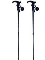 2er Set Wanderstöcke bis 130 cm - Schwarz