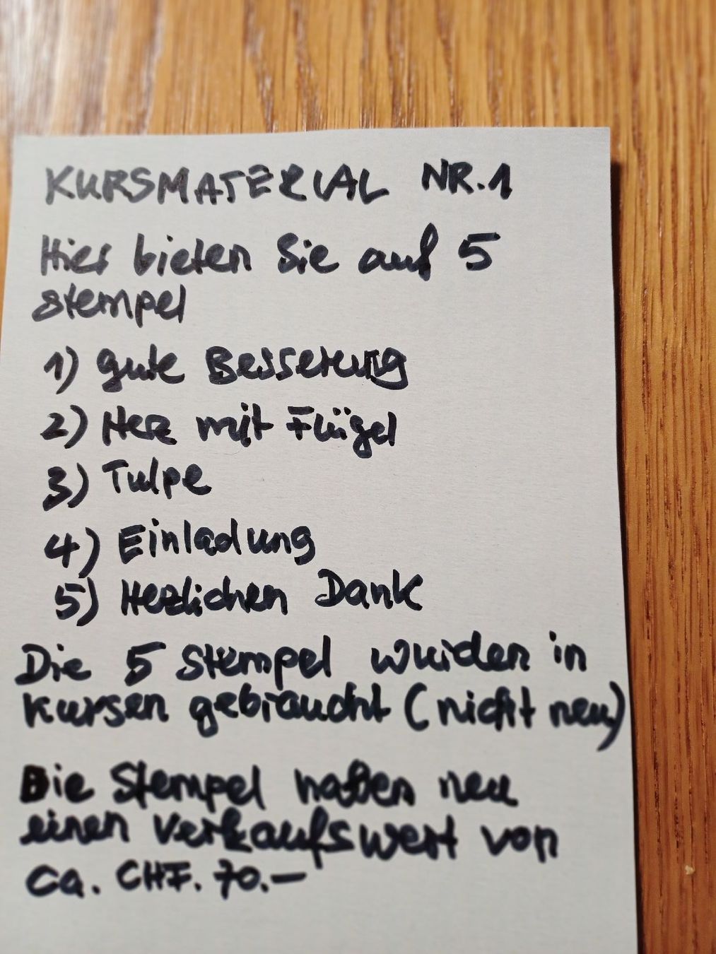 Timbri: Kursmaterial Nr.1 Stempel – Usato da Gächliwil venduto da lesidees 5