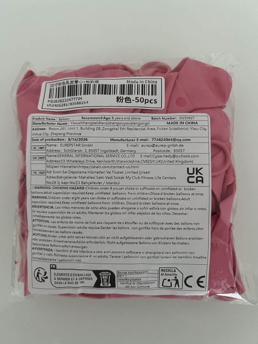 Tutte le decorazioni: 50x Herz Ballons NEU – Nuovo e nell'imballaggio originale da Bern venduto da UhrDeal 1