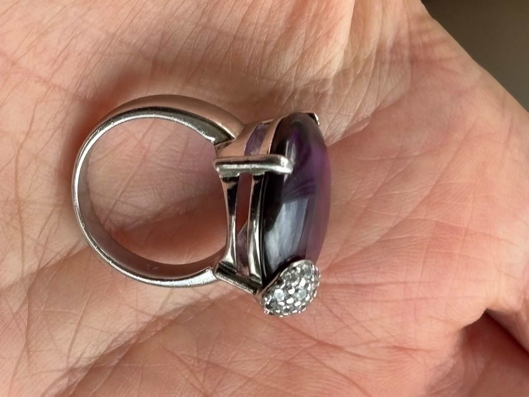 Anelli: Ring Silber 925 mit Amethyst Zirkonia – Usato da Stein AR venduto da EvaL056 5