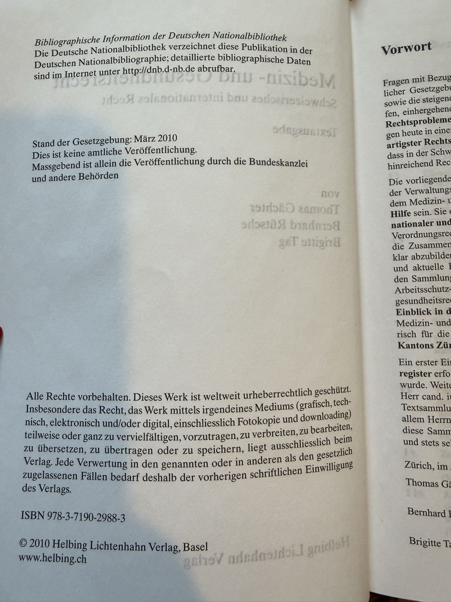 Libri: Medizin- und Gesundheitsrecht – Usato da Luzern venduto da bia_v2fl 1