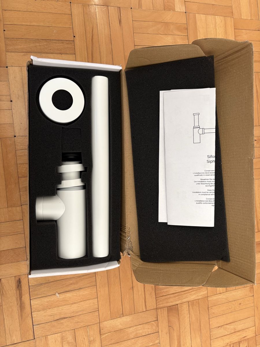 Rubinetteria: Design Siphon Matt Weiss Metall Neu – Nuovo e nell'imballaggio originale da Basel venduto da pet_jr2z 1