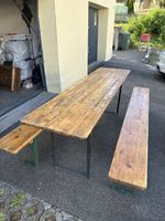 Bierbankgarnitur 60cm Holz gebraucht Zustand