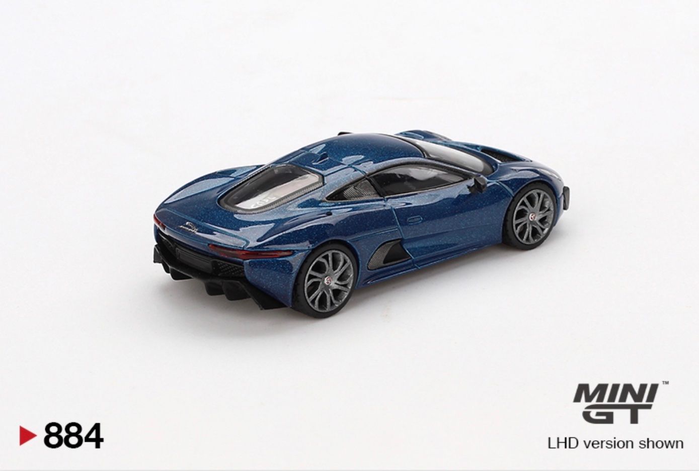 Jaguar Modellini d'auto: Jaguar C-X75 Blue 1/64 Mini GT – Nuovo e nell'imballaggio originale da Wohlen AG venduto da PrivatSammlung 2