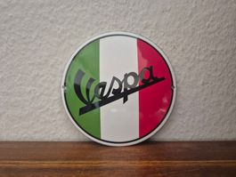 Emailschild Vespa Roller Logo Werkstatt Italy Emaille Schild