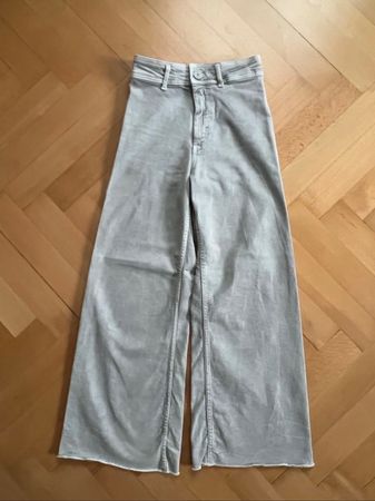 CULOTTE Zara XS 34 Jeans hellgrau
