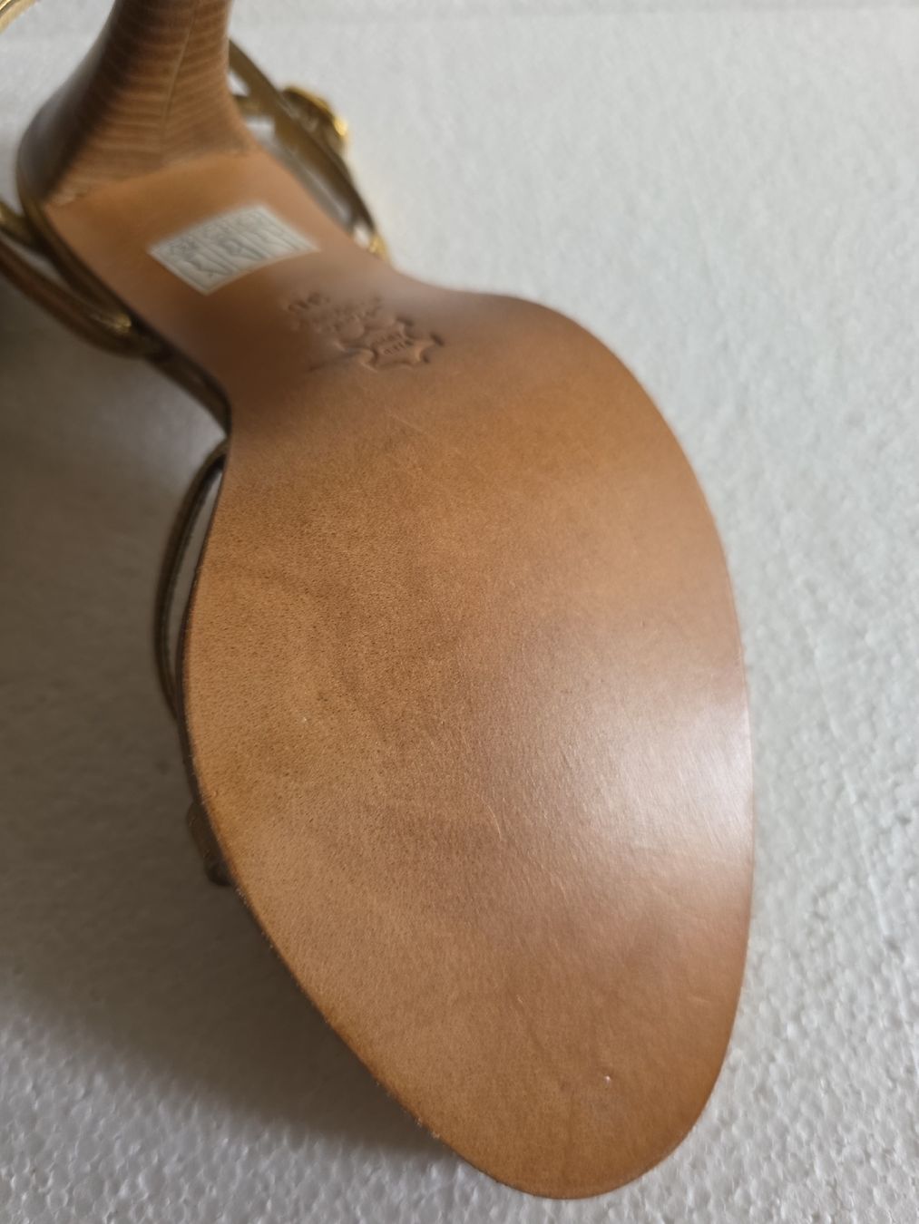 Damenschuhe: Sandalo dorato Fancy – Neu (gemäss Beschreibung) aus calpiogna von dadalter 4