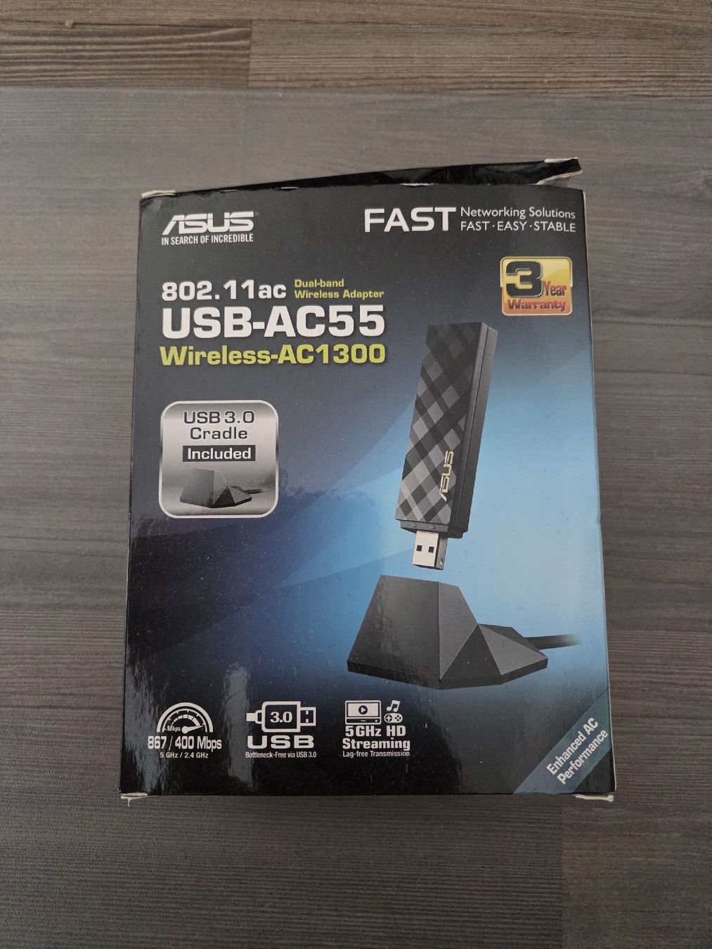 Laufwerke & Adapter: ASUS USB-AC55 WLAN-Adapter inkl. USB Adapter – Neu (gemäss Beschreibung) aus Weesen von flying_kiwi