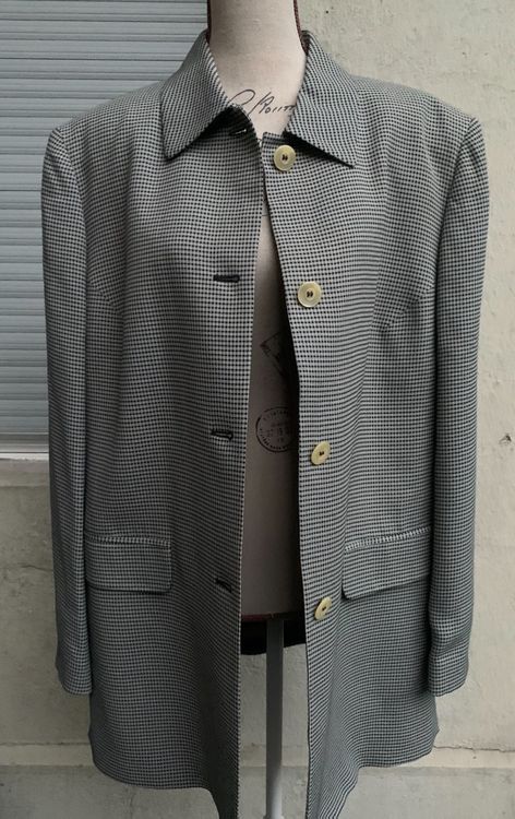 Blazer Femme HAPPY X NATURE – Marron/vert à Carreaux, Double Poitrine, Taille 0, Neuf