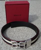 Bally Gürtel für Damen Gr 90 rot weiss schwarz NEU
