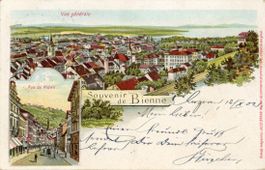 Bienne / Biel   BE  und Rue de Nidau    um  1 9 0 7