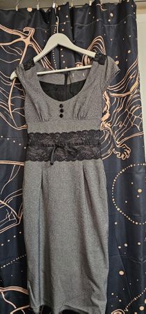 Schönes Punk Rockabilly Gothic Bleistift Kleid Gr.S
