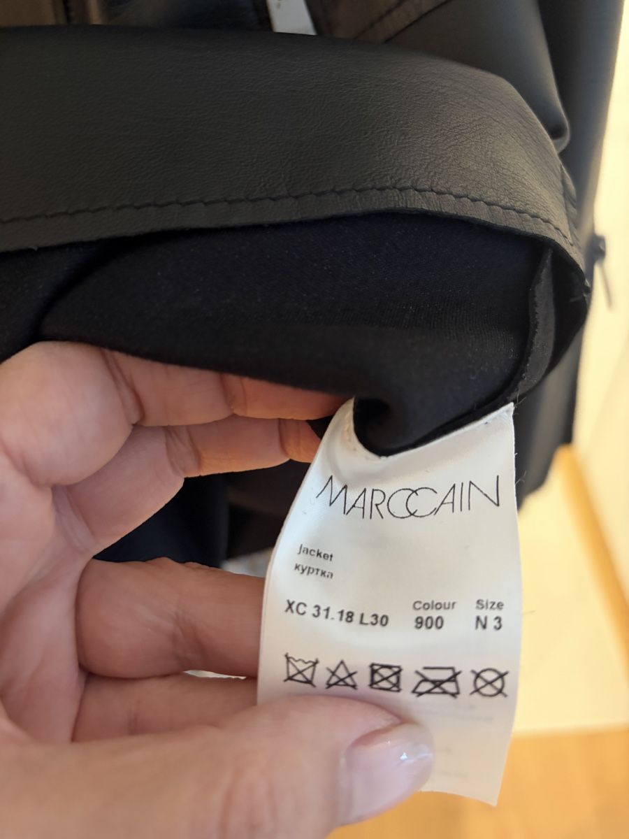 Marc Cain Giacche: Marccain Schwarze Lederjacke Größe 3 – Nuovo (secondo la descrizione) da Basel venduto da Cica22 5