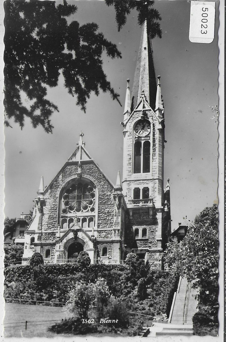Ansichtskarten: Biel-Bienne - Kirche – Gebraucht aus Ettingen von Kartenplanet