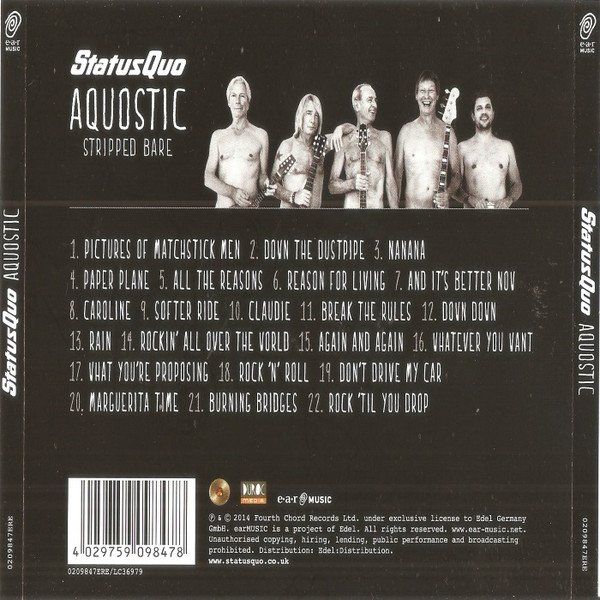 CD: CD Status Quo - Aquostic stripped bare (2014) – Usato da Möriken AG venduto da mineralia 1